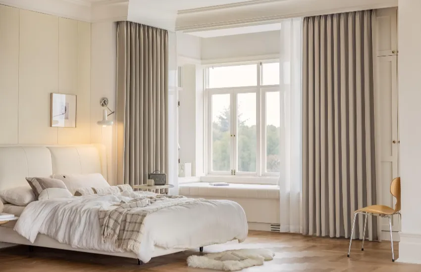blackout curtain in bedroom
