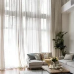 Sheer window curtain for living room