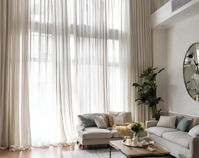 Sheer window curtain for living room