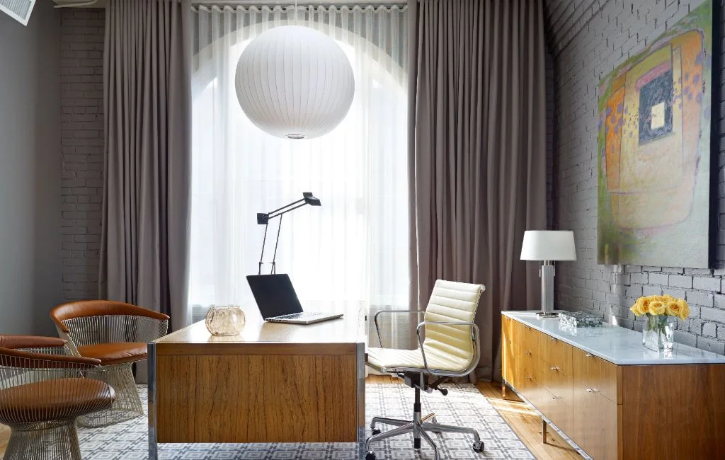 Style Your Home Office With Extra Long Curtains