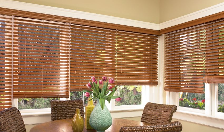 Covering Large Windows With Wooden Blinds