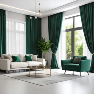 Emerald Canopy Luxe Velvet Curtain