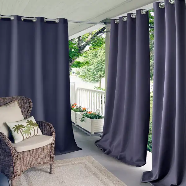 outdoor curtains install at pergola