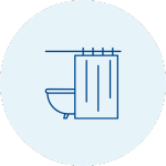 Buff shower curtain collection