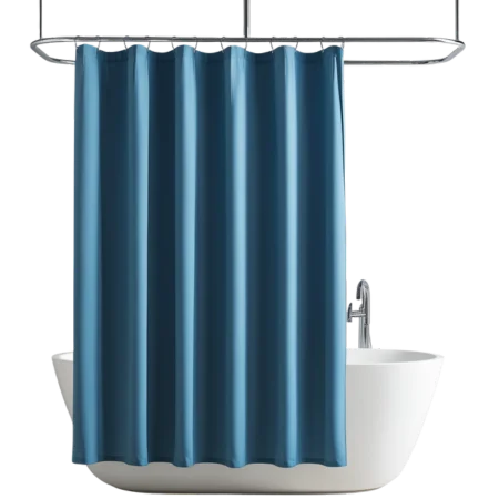 Blue Color waterproof shower curtain in Dubai