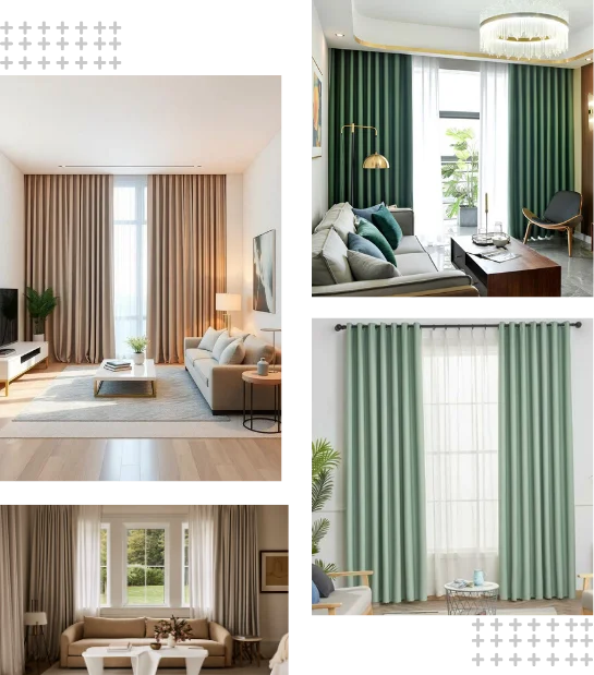 silk fabric curtains in Dubai