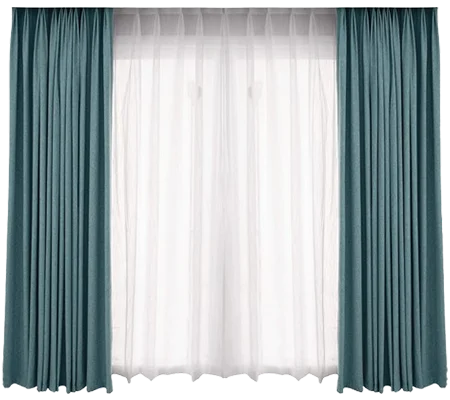 blackout and sheer curtain for hotel