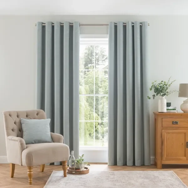 Genoa Chenille Blackout Eyelet Curtains