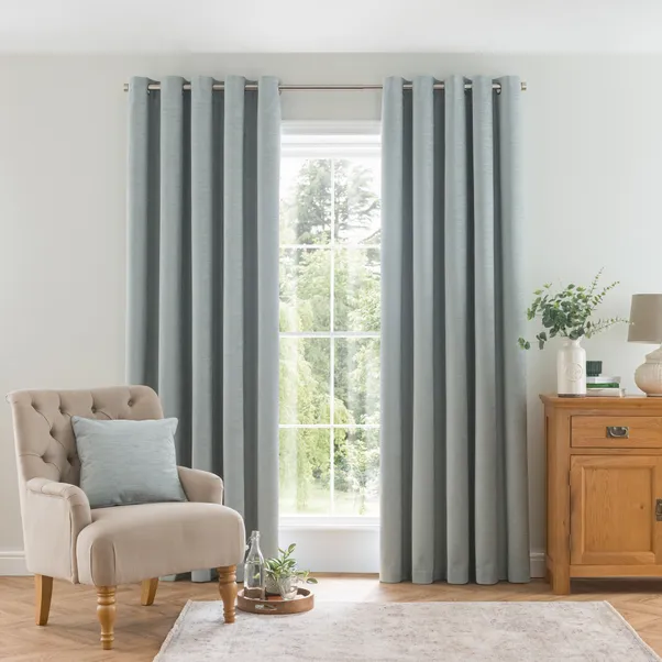 Genoa Chenille Blackout Eyelet Curtains