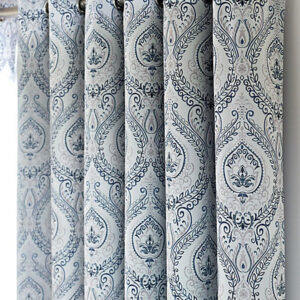 Victoria Room Darkening Ring Top Curtains Blue