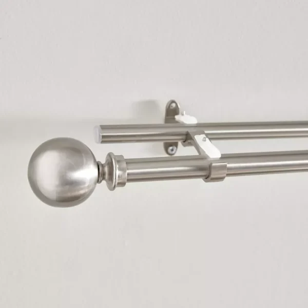 Ball 19mm Double Curtain Rod and Finial