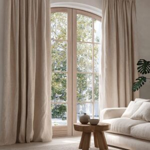 Carita Oatmeal 300cm Linen curtains