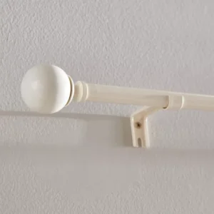 Extendable Curtain Rod with Round Finial