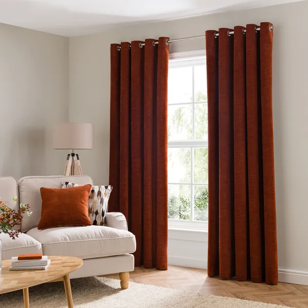 Genoa Chenille Blackout Eyelet Curtains
