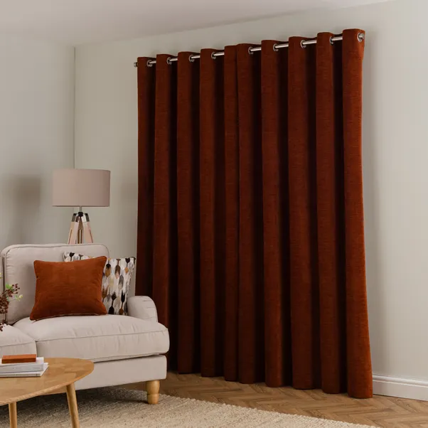 Genoa Chenille Blackout Eyelet Curtains