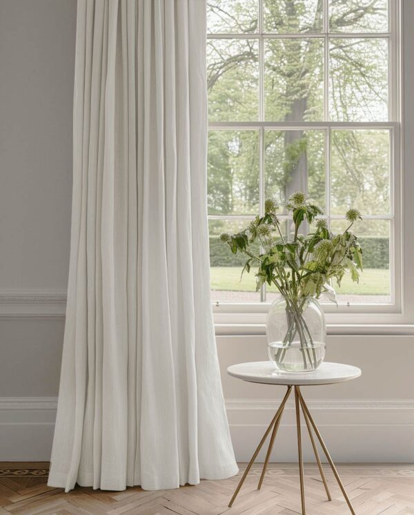 Greta White Linen curtains
