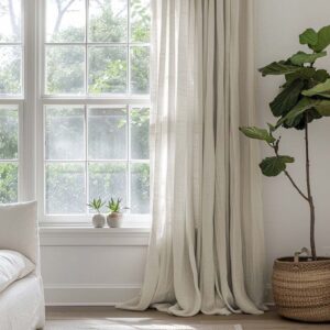 Mariana Oatmeal Linen curtains