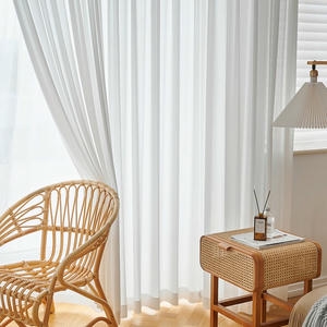 Chiffon window Curtain install in livingroom