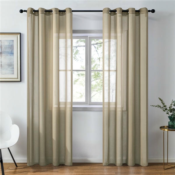 chiffon curtain installation project