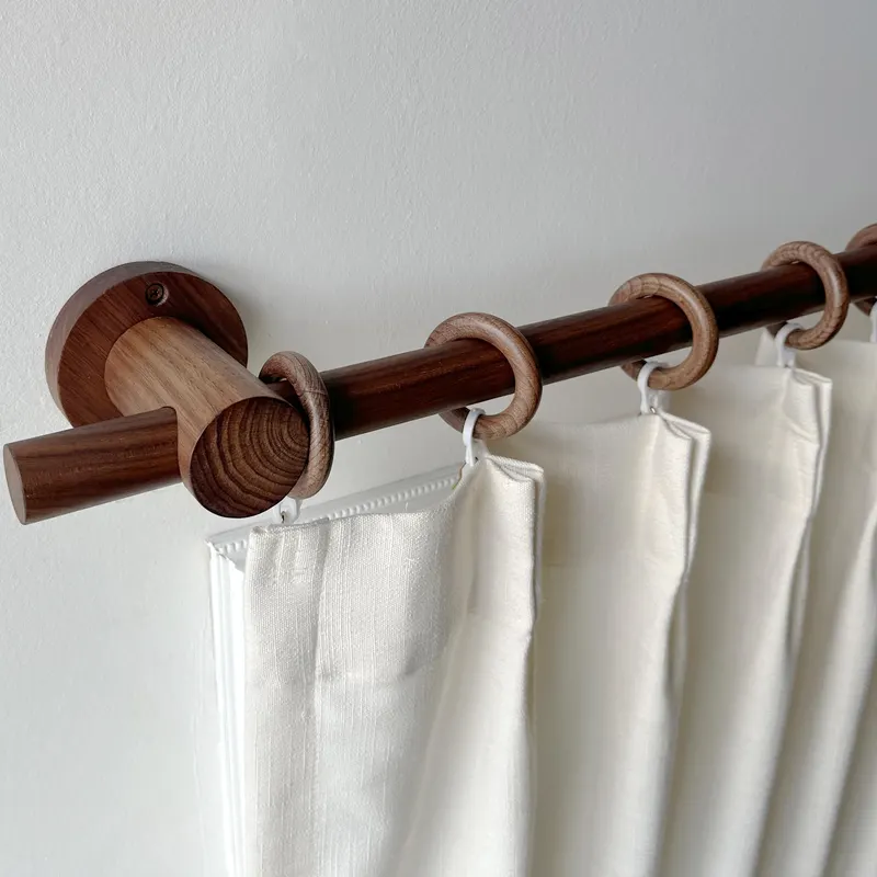 linen curtain installation with rods