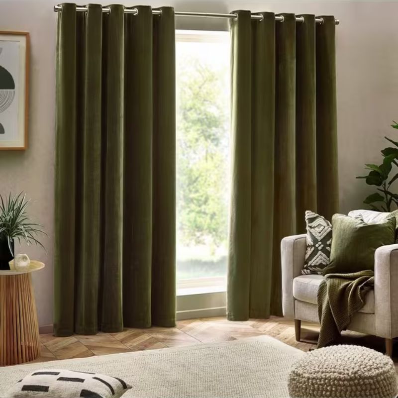living room eyelet curtains in Dubai for privacy