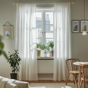 Dining room chiffon curtain project