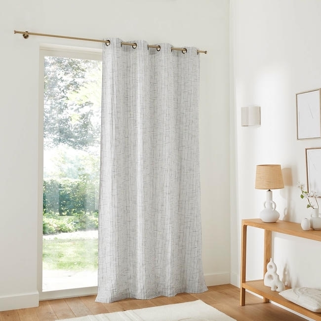 white Cotton window Curtain install in Dubai home