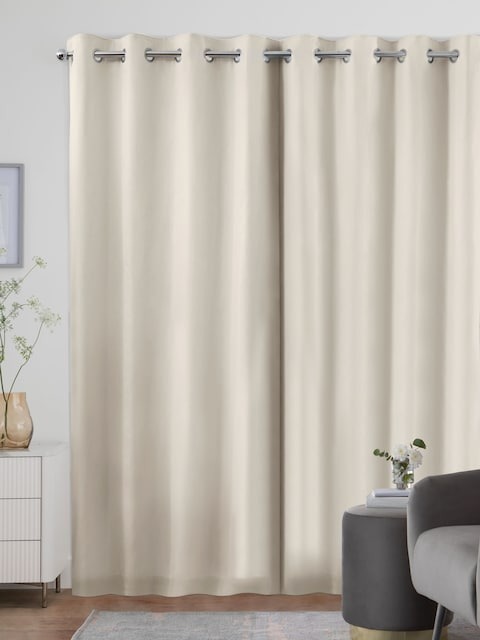 Cream Blackout Cotton Curtains