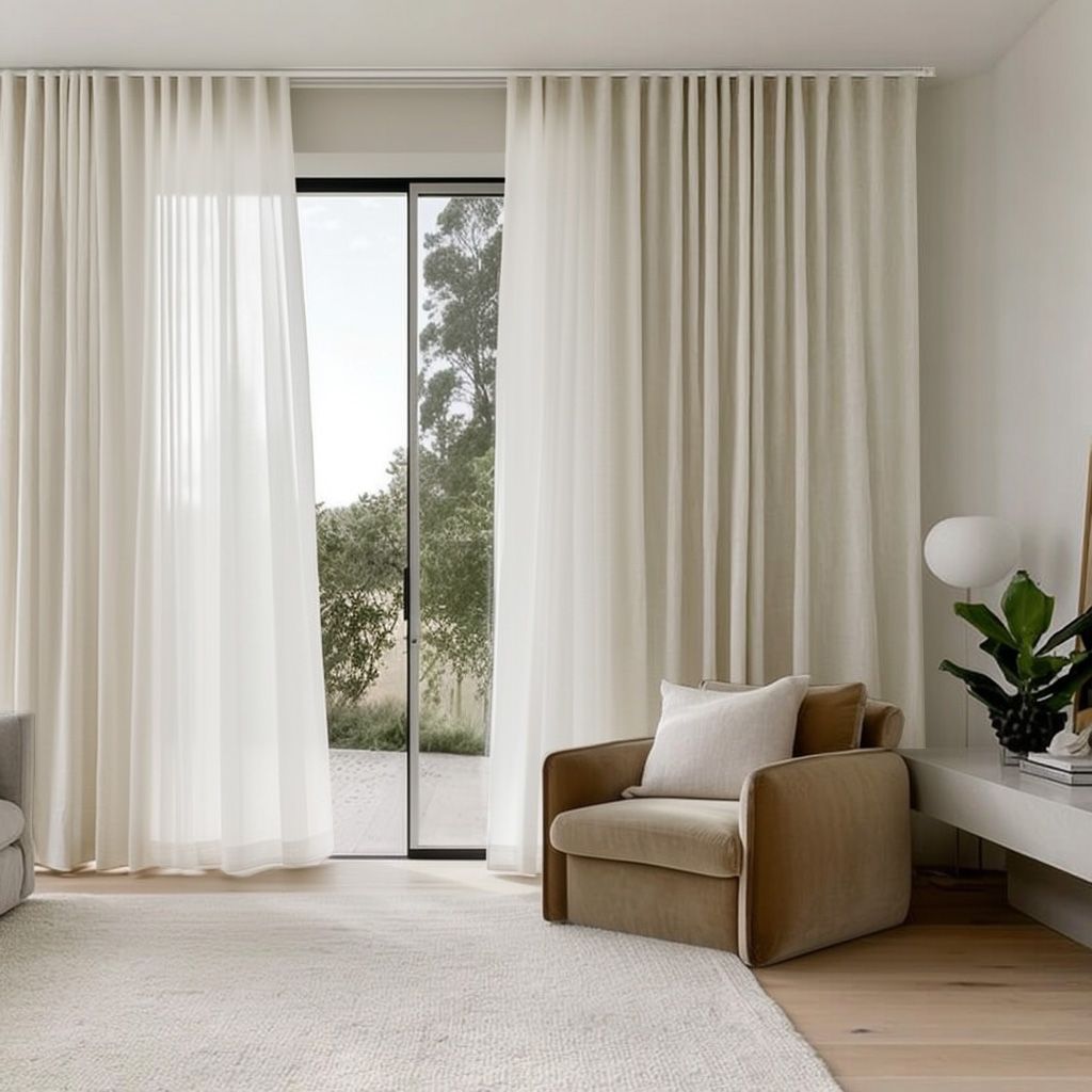 Gabriella White Linen curtains