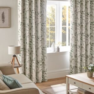 Green Isla Floral Print Blackout Curtains