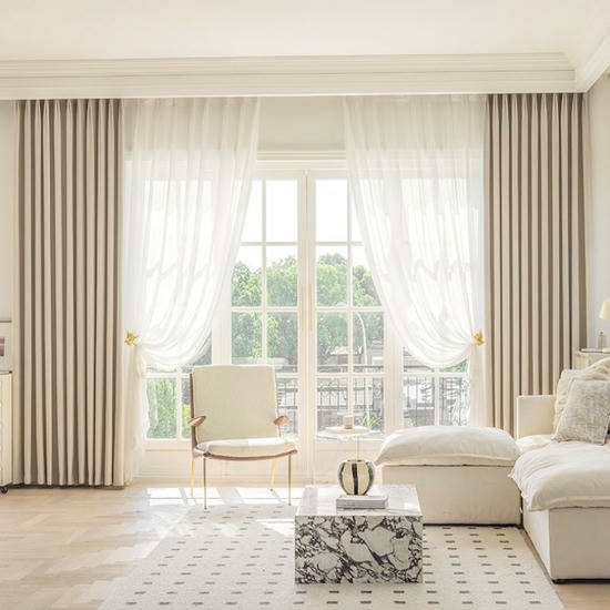 double layer hotel curtains in Dubai