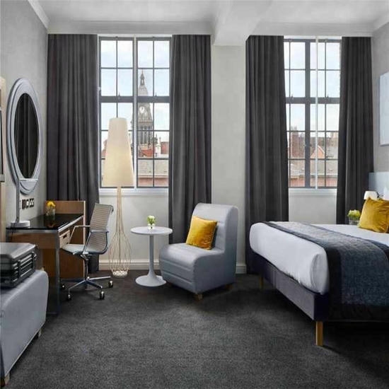 blackout window curtains install in Dubai hotel