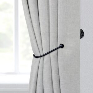 Laura Ashley Black Set of 2 Swing Curtain