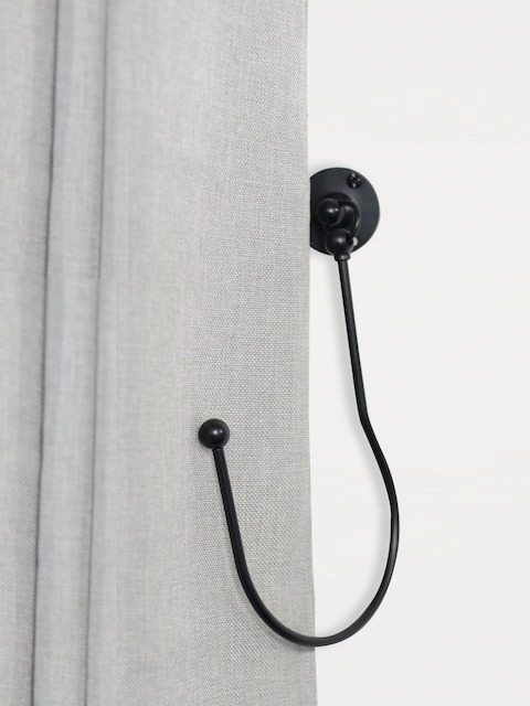 Laura Ashley Black Set of 2 Swing Curtain