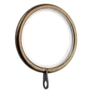 Pack of 6 Lined Metal Curtain Rings