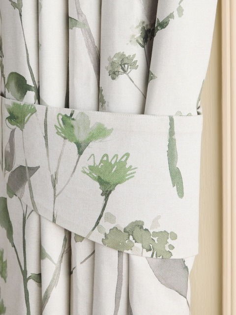 Set of 2 Green Isla Floral Print Curtain Tie Backs