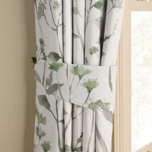 Set of 2 Green Isla Floral Print Curtain Tie Backs