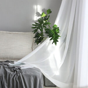 Brilliant White Chiffon Sheer Voile Curtain
