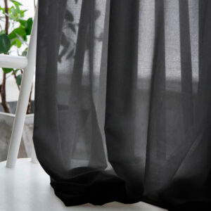 Soft Breeze Dark Coffee Brown Chiffon Voile Curtain