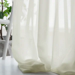 Soft Breeze Pastel Yellow Chiffon Voile Curtain