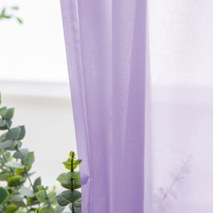 Soft Breeze Purple Lilac Chiffon Voile Curtain