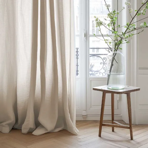 Vilma Oatmeal Linen curtains - Image 2