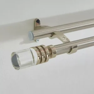Vista Steel Extendable 19mm Double Curtain Rod