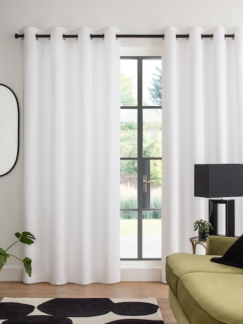 White Blackout/Thermal Cotton Curtains