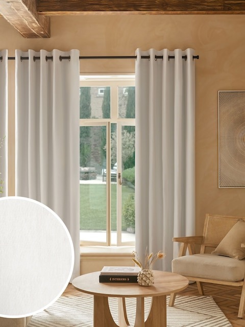 White Blackout/Thermal Cotton Curtains
