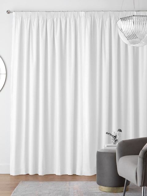 White Cotton Blackout Cotton Curtains