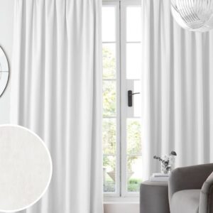 White Cotton Blackout Cotton Curtains