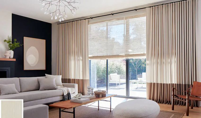 curtain install in living room