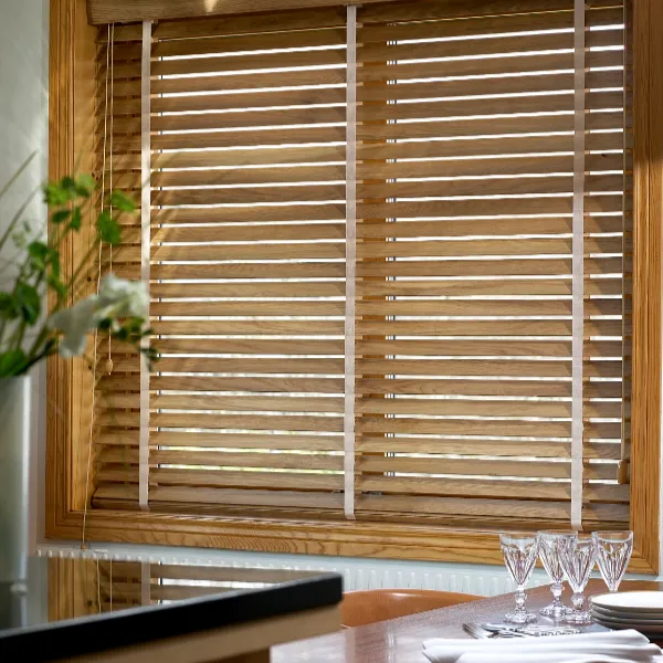 Wooden Venetian blinds in Dubai Restuarant