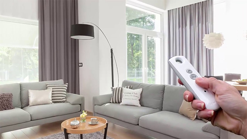 Remote control curtains for modern home
